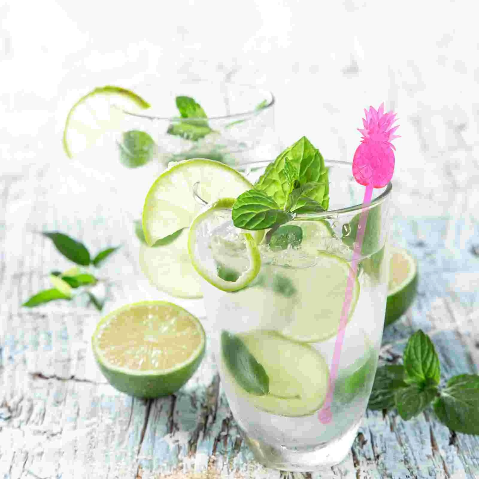 

12pcs Cocktail Stirrers Fruit Skewers Colorful Stirring Rod Beverage Stirring Stick Beverage Stirrers Drink Stirring Stick