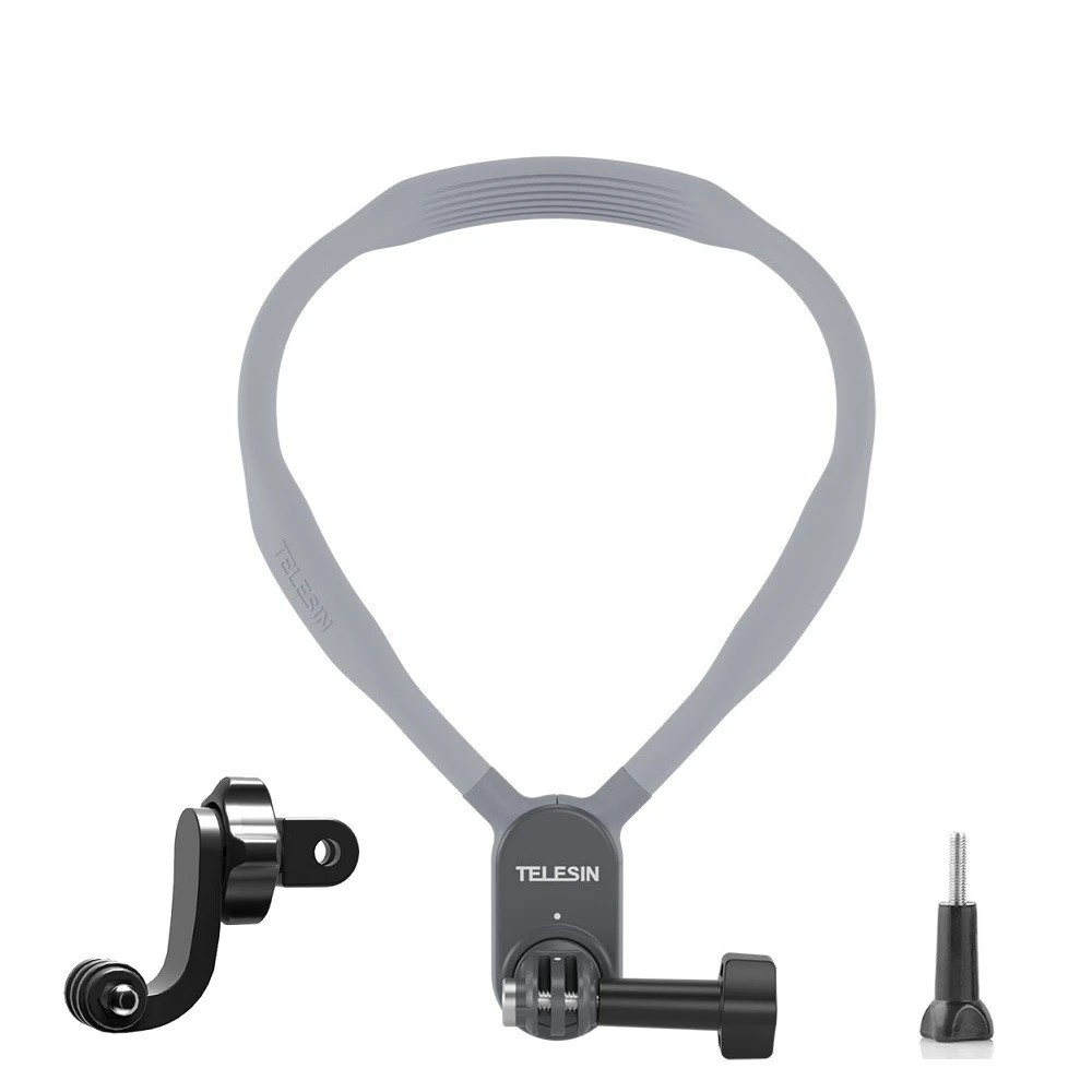 

TELESIN Silicone Neck Hold Mount for GoPro Hero 11 10 9 8 7 6 5 Insta360 DJI Osmo Action Smartphone Magnetic Action Accessories