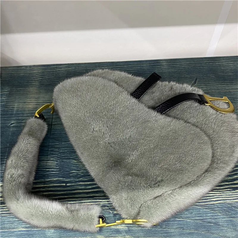 2022 Women's Bag Trends Women's Handbags Luxury Designer Bags Real Mink Fur Women's Handbags Designer Bags Shoulder Bags