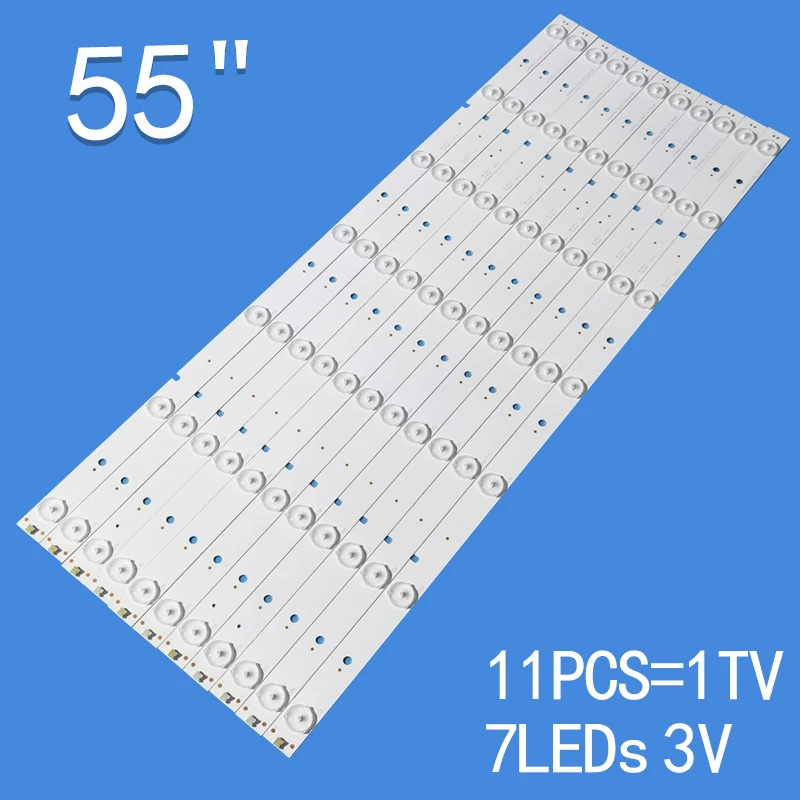 

new 11pcs*7LEDs For 55" TV SVH550AA2_REV05_7LED_130709 NS-55D550NA15 LEDN55K20DG 55K23DG HD550DF B57 SVH550AA2 55K23D9W