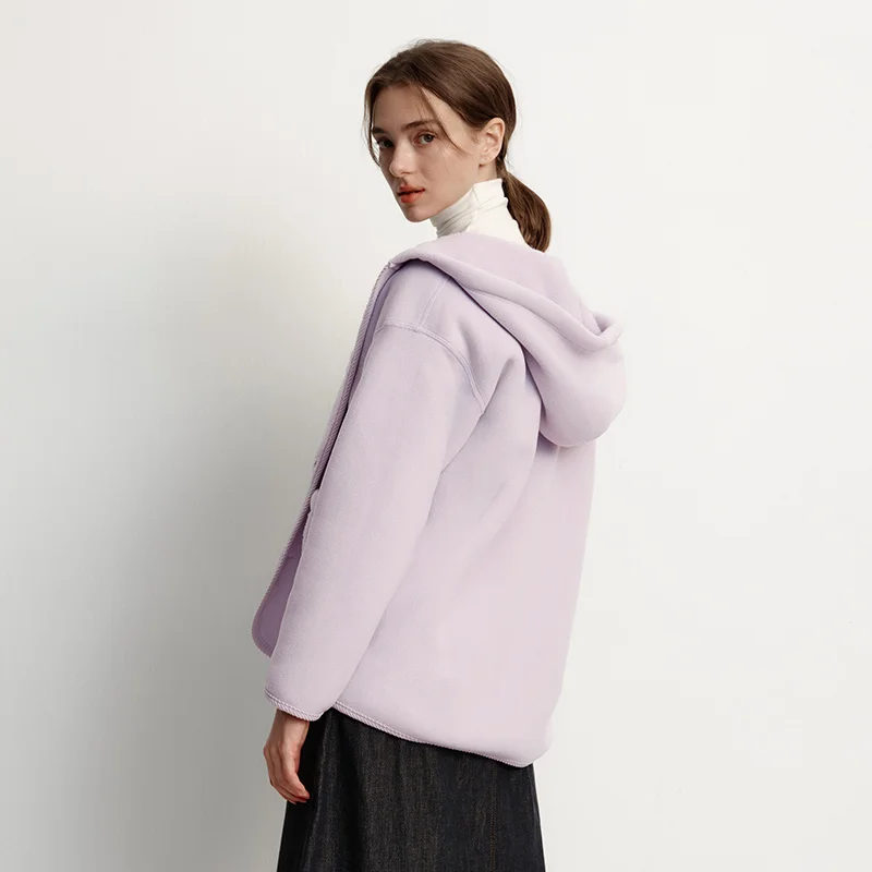 Куртка Semir, женская зимняя двусторонняя толстовка из искусственной овечьей шерсти, флис, новинка 2025, однотонный топ, женская одежда (art.: 3920d1bc2fbf2) - 3920d1bc2fbf2