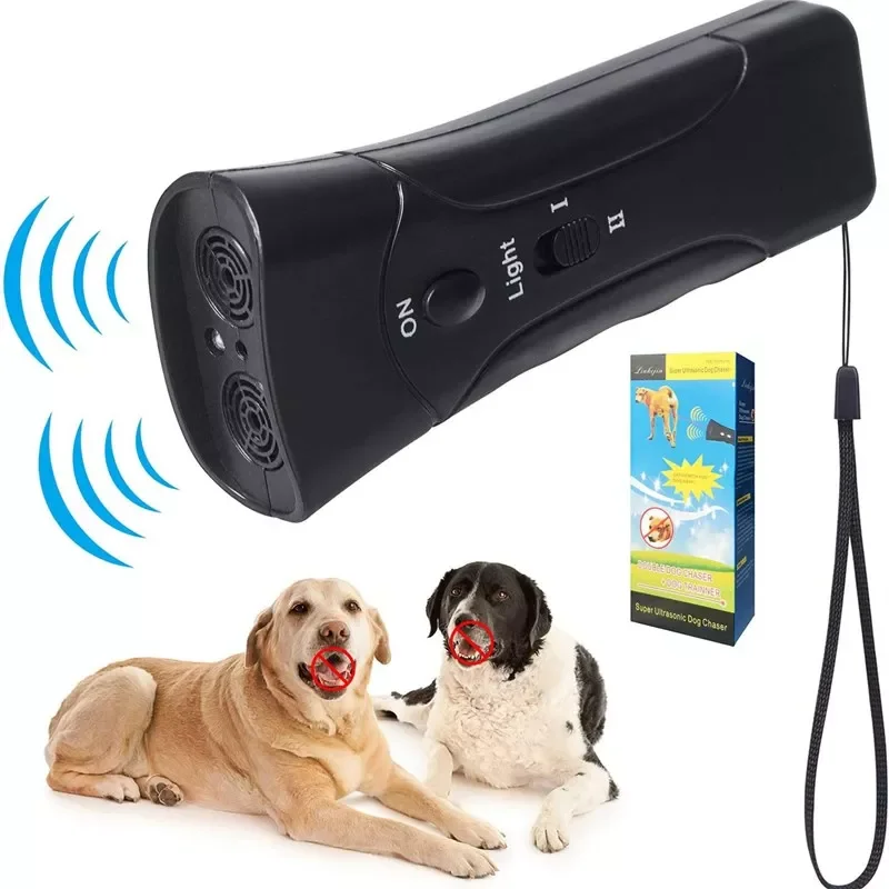 

Self Defense Supplies Portable Double Super Ultrasonic Chaser Stops Animal Attacks Personal Defense Infrared Dog Drive Train
