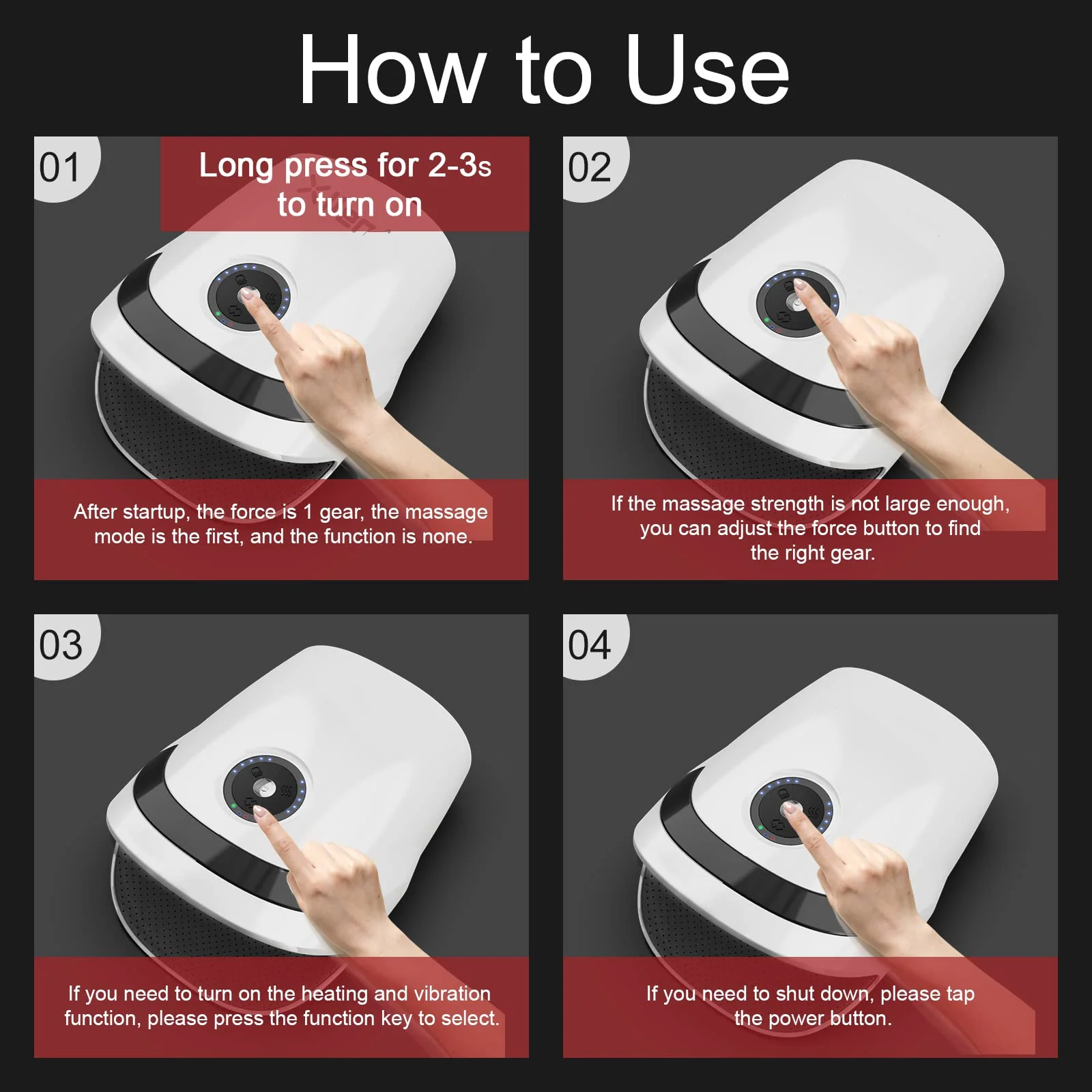 

Heat Compression Air Pressure Point Therapy Massage Soreness Hand Massager for muscle