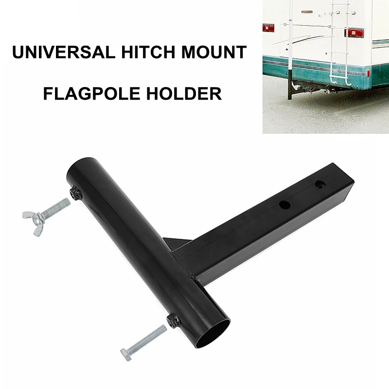

Universal Hitch Mount Flagpole Holder for Standard 2" Hitch Receivers For Truck SUV RV Pickup Vehicle Tailgate Flag Pole Bracket