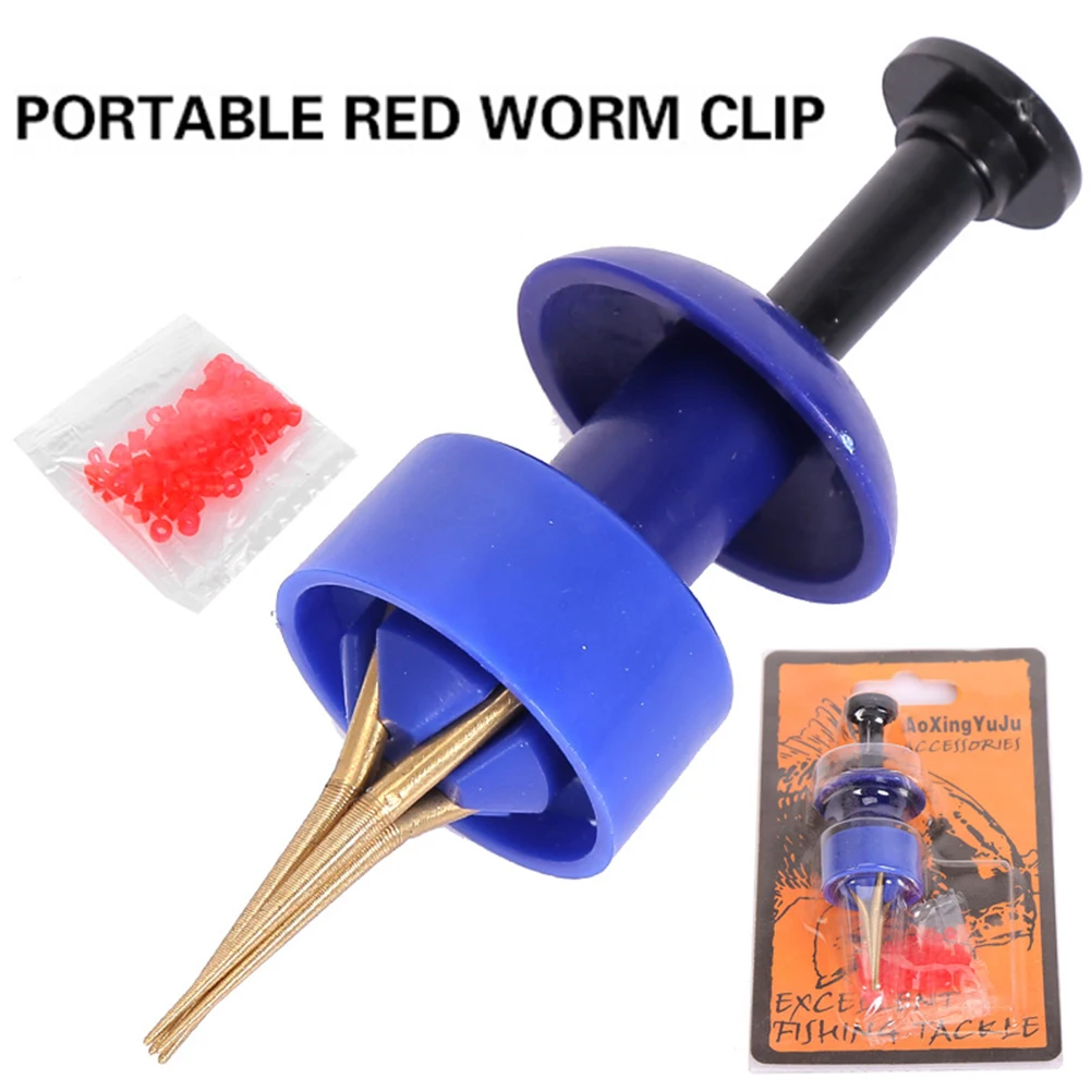 Portable Fishing Baits Earthworm Clip Carp Lures Bloodworm  Feeders Clips рыболовные товары Fishing Goods Accessories Equipment