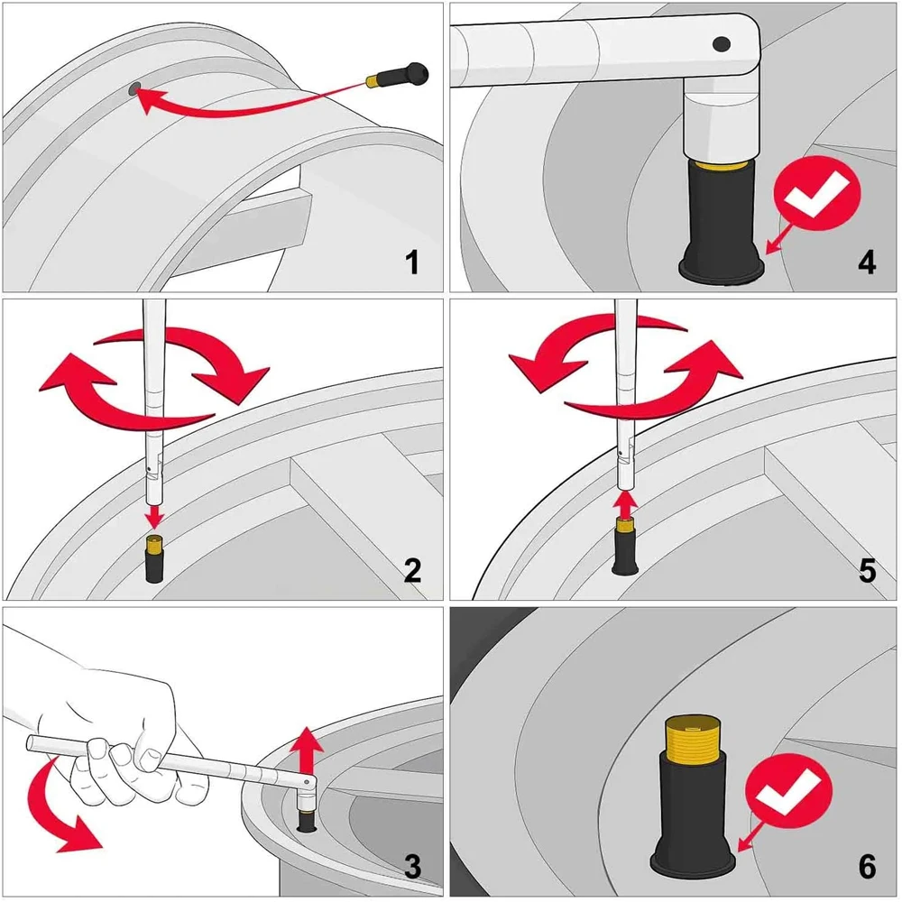 1 компл. Вытягиватель стержня клапана инструмент для установки-4-ходовой снятия