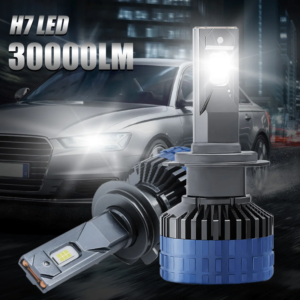 

2pcs Car High Power Lamps Headlamp H1 9012 HIR2 H11 H3 H7 9005 HB3 H4 9003 HB2 Single 9006 Lights Double Copper Tube Headlight