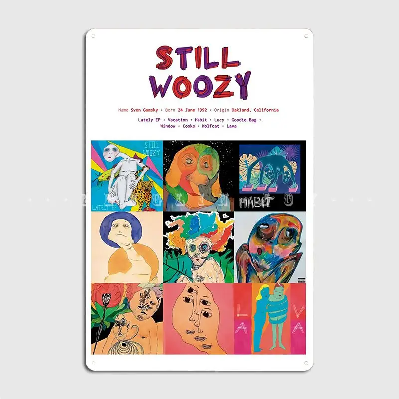Still Woozy Music Album Wood Sign Club Party Living Room Funny Wall Decor Wooden Sign Poster