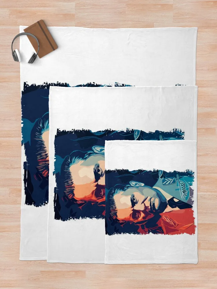 Джосп Брат Тито Президент Югославия SFRJ Абстрактная портретная иллюстрация Плед