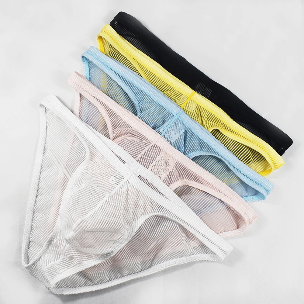 

Hot Men Sexy Smooth Briefs Breathable Underwear Underpants Low Rise Ultra-thin Bulge Pouch Shorts Panties Трусы Мужские