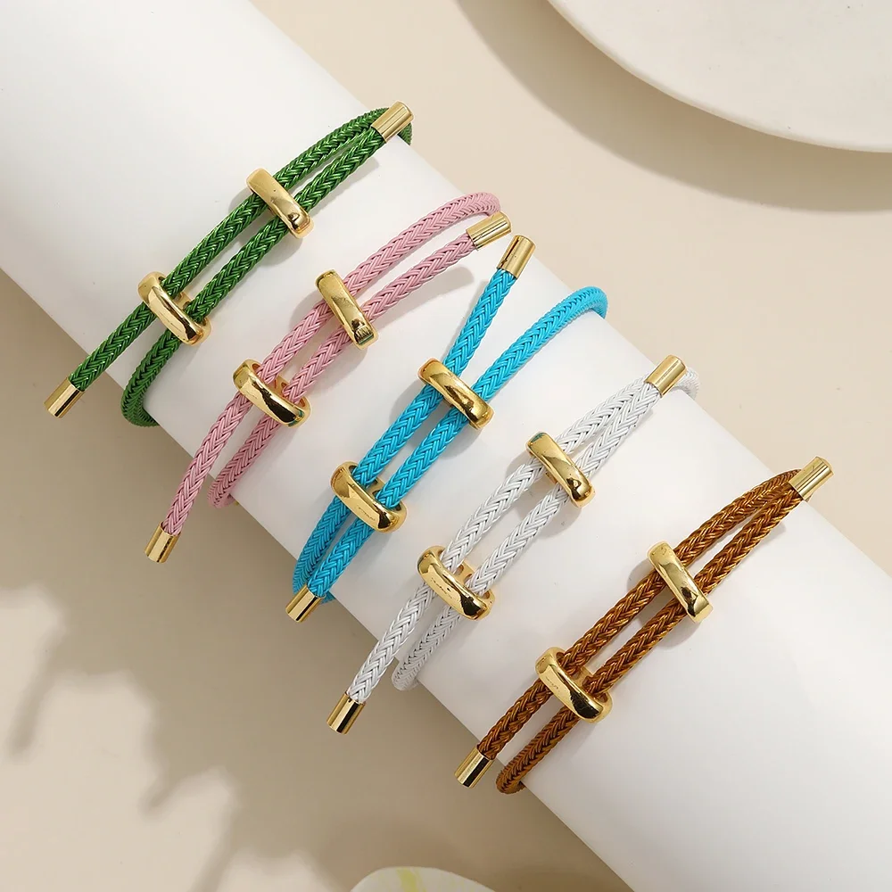 Високоякісний мотузковий браслет для жінок, барвисті чоловічі браслети ручної роботи, регульовані мотузкові браслети, ювелірні вироби оптом