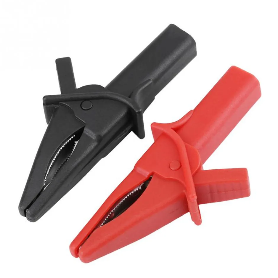 

Hantek 2pcs HT18A Crocodile Clips Fitting of DSO3064 Large Dolphin Gator Clip for Oscilloscope Red+Black Oscilloscope Accessory