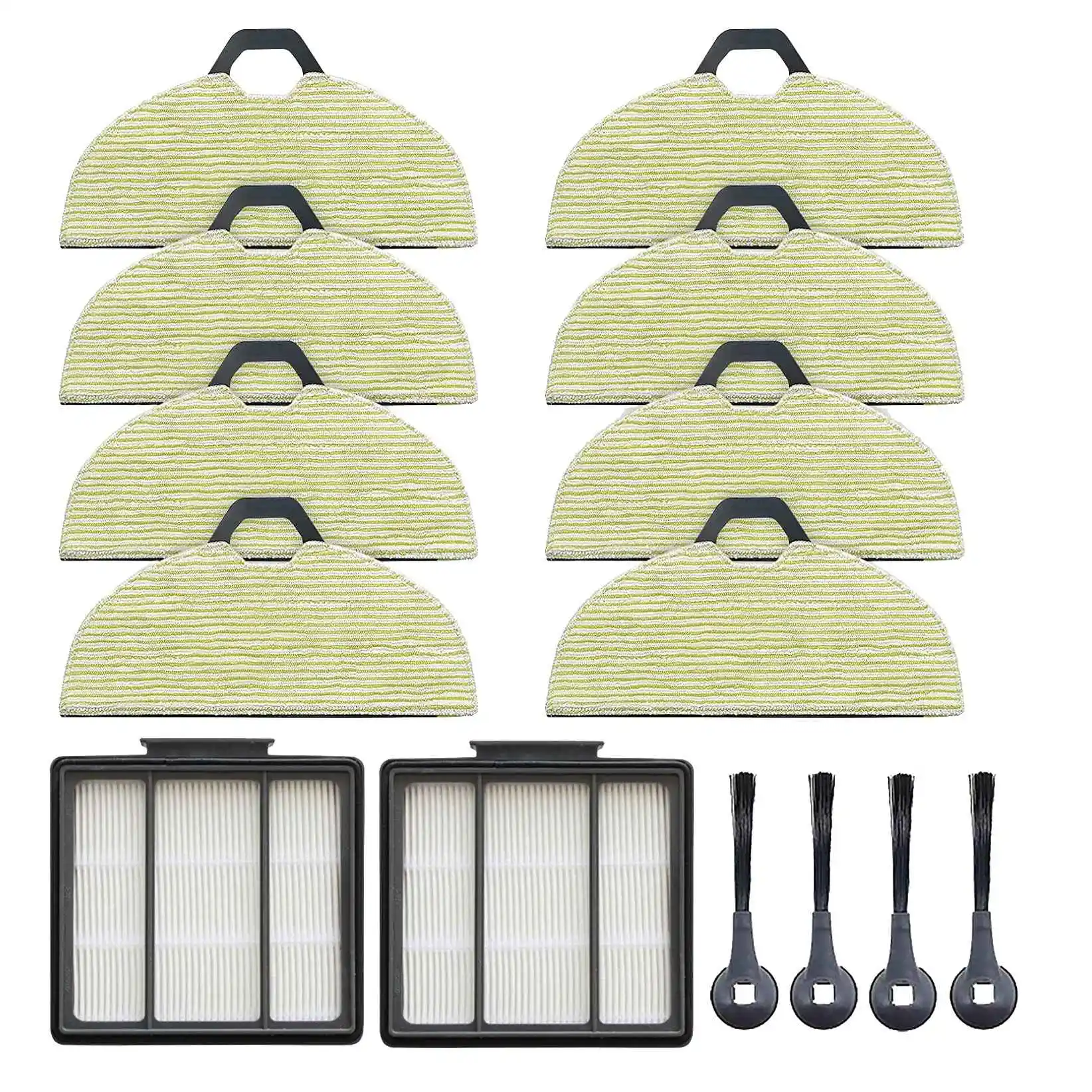 

14 Pcs Replacement Parts Kit Side Brushes Filters Cleaning Mop Pads for Shark RV2001WD AV2001WD Robot Vacuum Accessories