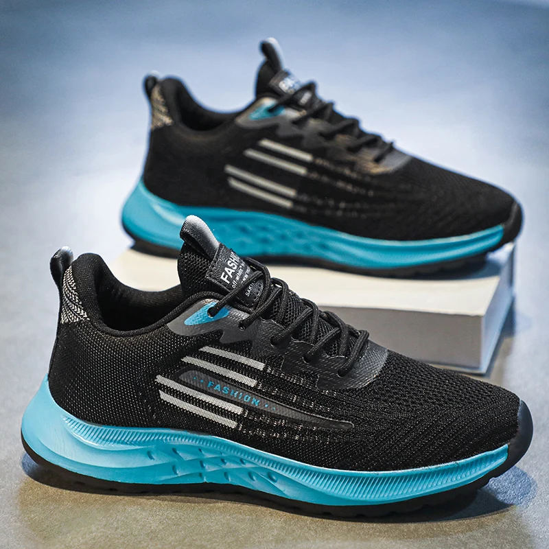 

Men Shoes Lace-Up Men Sneakers Breathable Casual Sports Shoes Man Outdoor Running Shoes Fashion No Slip Mesh Sneaker Male