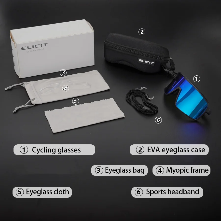 ELICIT 2024 уличные велосипедные очки для мужчин и женщин спортивные солнцезащитные