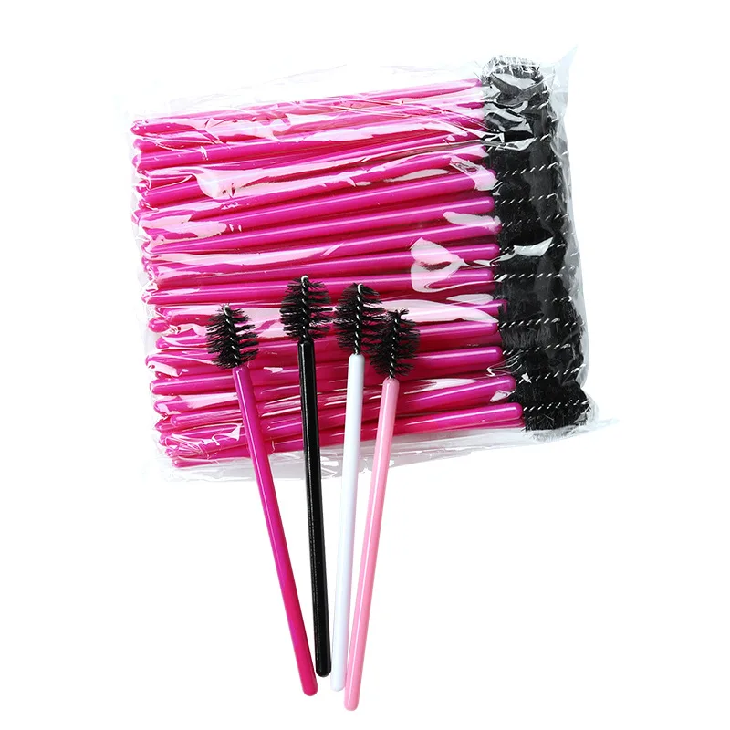 

50PCS Disposable Nylon Eyelash Brush Grafting Eyelash Tool Short Mini Eyelash Comb Eyebrow Brush Makeup Tool