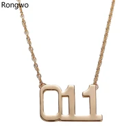 rongwo stranger thing necklace gold color number 011 pendants punk jewelry statement necklaces for women men party gifts