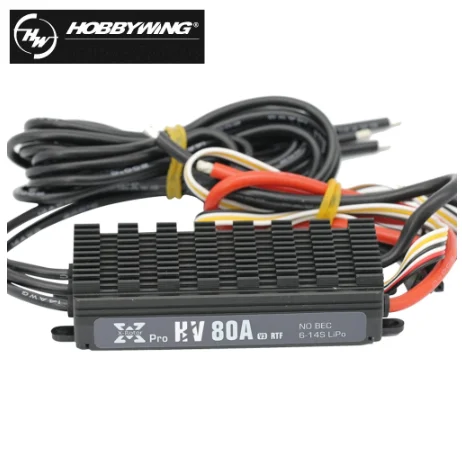 Высоковольтный электронный регулятор скорости Hobbywing XRotor Pro 80A HV V3 Series 6-14S ESC для