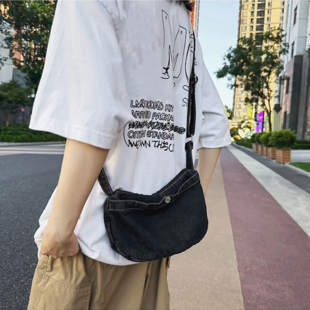 Магнитная джинсовая сумка на плечо молнии винтажная ковбойская сумка-хобо