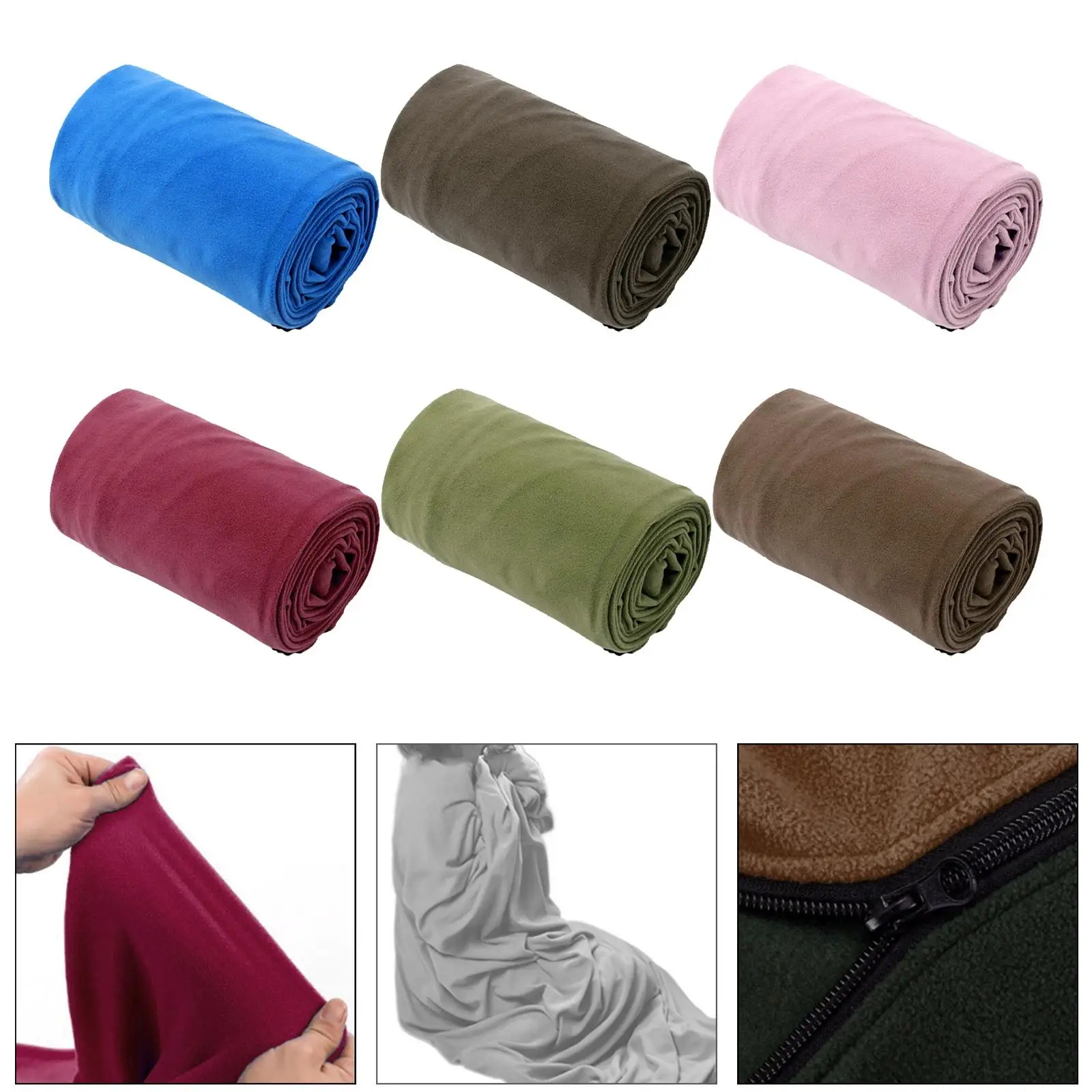 Portable Ultra-light Polar Fleece Sleeping Bag Outdoor Camping Tent Bed Travel Warm Sleeping Bag Liner Camping sport Accessories