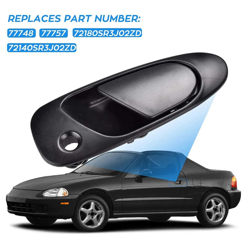 

Car Exterior Outside Door Handle Front Driver & Passenger Side for Honda Civic 1992-1997 72180SR3J02ZD 72140SR3J02ZD