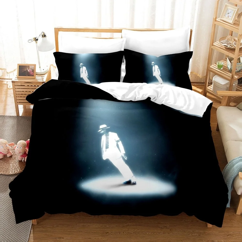 

Luxury 3D Michael Jackson Print Duvet Cover 2/3pcs Queen/King Size Classic Theme Bedding Set For Adults High Quality Home Decor