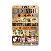 chicken coop sign chicken coop rules not printed on wood durable metal sign use indooroutdoor cute chicken farm dec