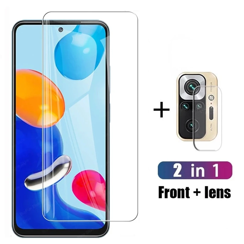 

2 в 1 для Xiaomi Redmi Note 10 Pro стеклянная пленка для объектива камеры Защита экрана для Redmi Note10 11 Pro Max 9 10 9s 9t закаленное стекло