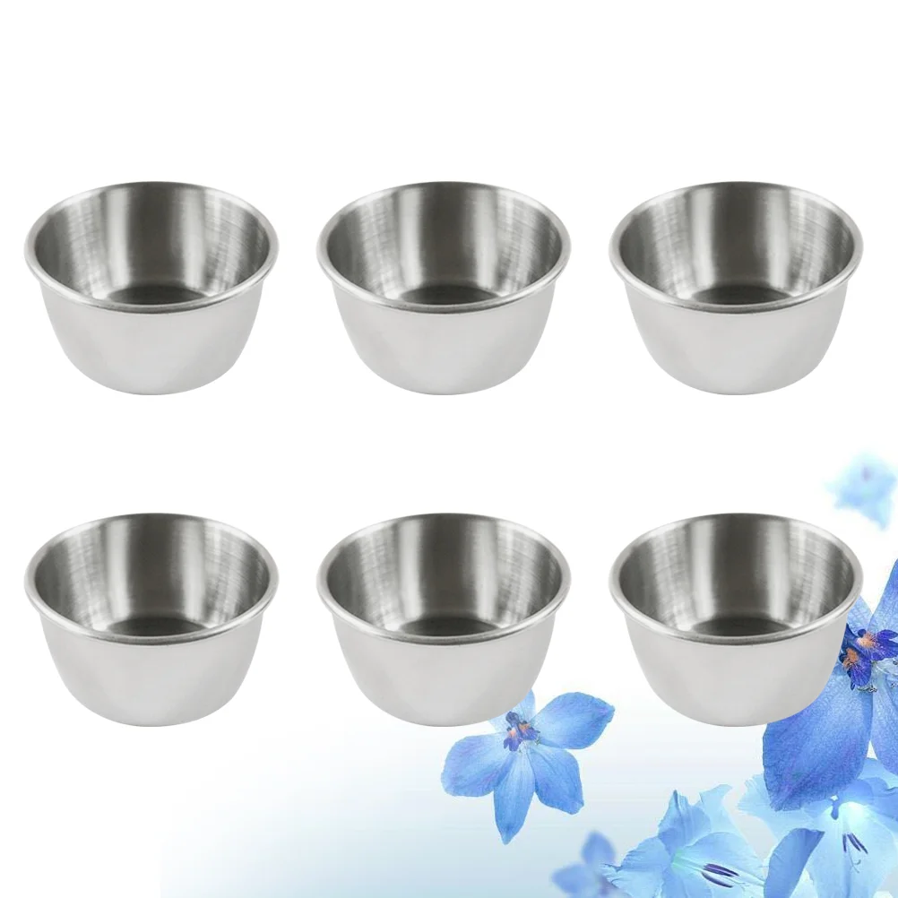 

Cups Sauce Dipping Bowl Condiment Dish Dishes Metal Bowls Sauces Seasoning Stainless Cup Round Small Soy Mini Steel Individual