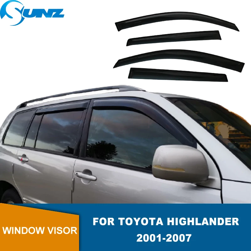 

Side Window Deflector For Toyota Highlander 2001 2002 2003 2004 2005 2006 2007 Window Visor Sun Rain Guards Weather Shield SUNZ
