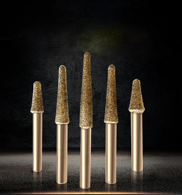 

8-12 мм гальванический алмазный камень фреза гравировальное долото ЧПУ фрезерный станок мраморные инструменты V-образная резьба конический шар