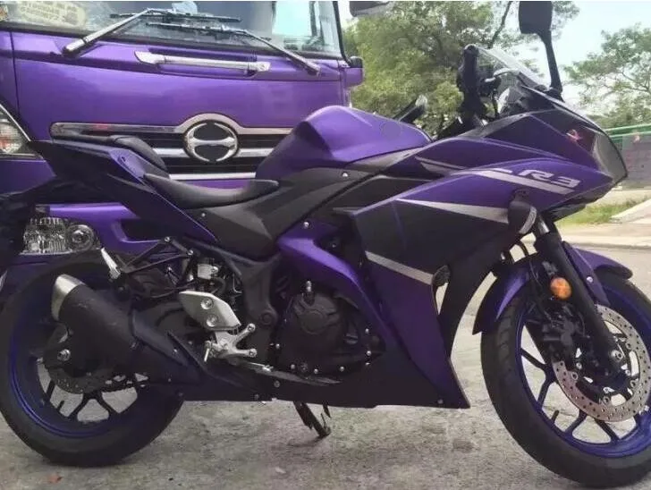 

Комплект обтекателей для мотоцикла JP из АБС-пластика, подходит для YAMAHA R3 R25 2015 2016 2017 2018 15 16 17 18, матовый Комплект кузова фиолетового цвета, 4 по...