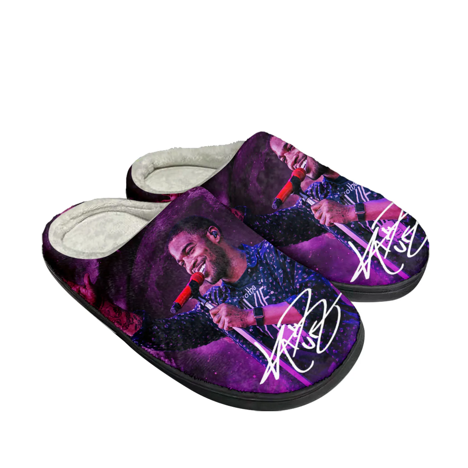 

Kid Rapper Cudi Fashion Home Cotton Custom Slippers Mens Womens Sandals Plush Bedroom Casual Keep Warm Shoe Thermal Slipper