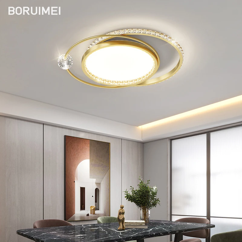 Modern Creative Luxury LED Chandelier Light For Living Dining Room Bedroom Study White Black Gold Lamps Surface Mounted Lighting
