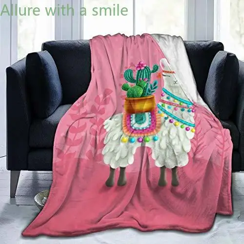 

Delerain Cute Cartoon Pig Flannel Fleece Throw Blanket Living Room/Bedroom/Sofa Couch Warm Soft Bed Blanket