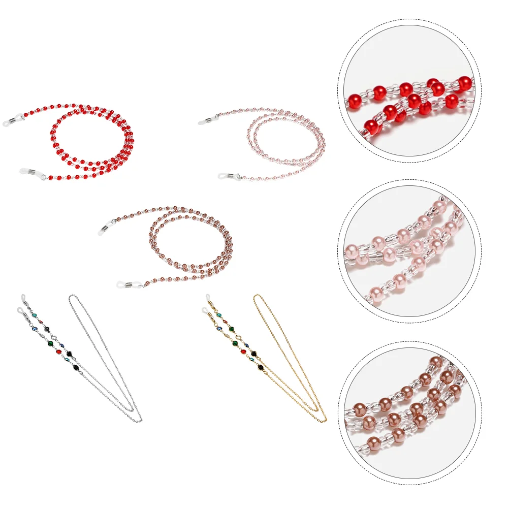 

5 Pcs Women Glasses Glasses Chain Lanyard Women Eyeglass Holder Womens Sunglasses Glasses Strap Chains Cute Glasses Cord Lanyard