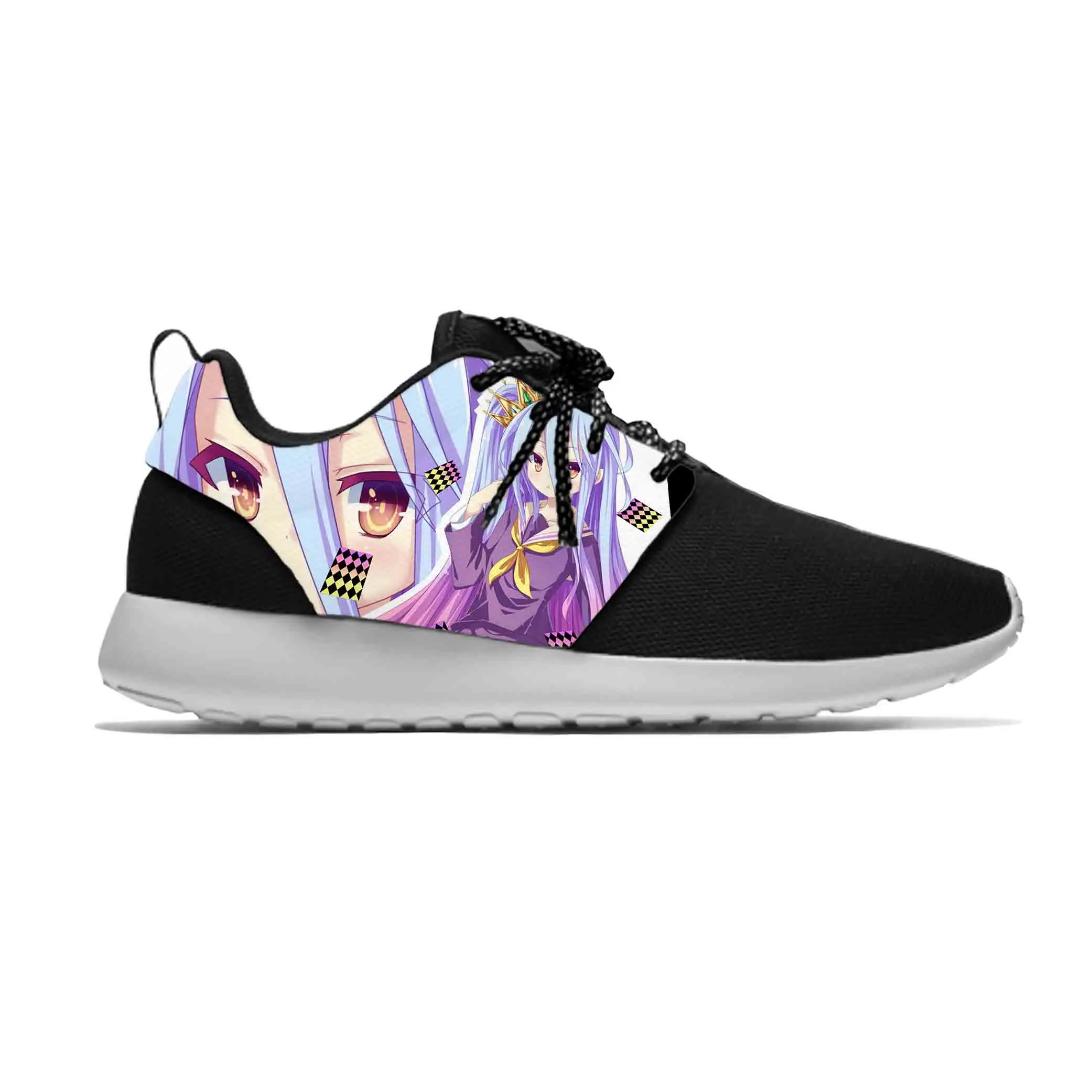 

Японское аниме Манга Мультфильм No Game No Life Shiro спортивная обувь для бега Повседневные Дышащие легкие кроссовки с 3D принтом для мужчин и женщи...