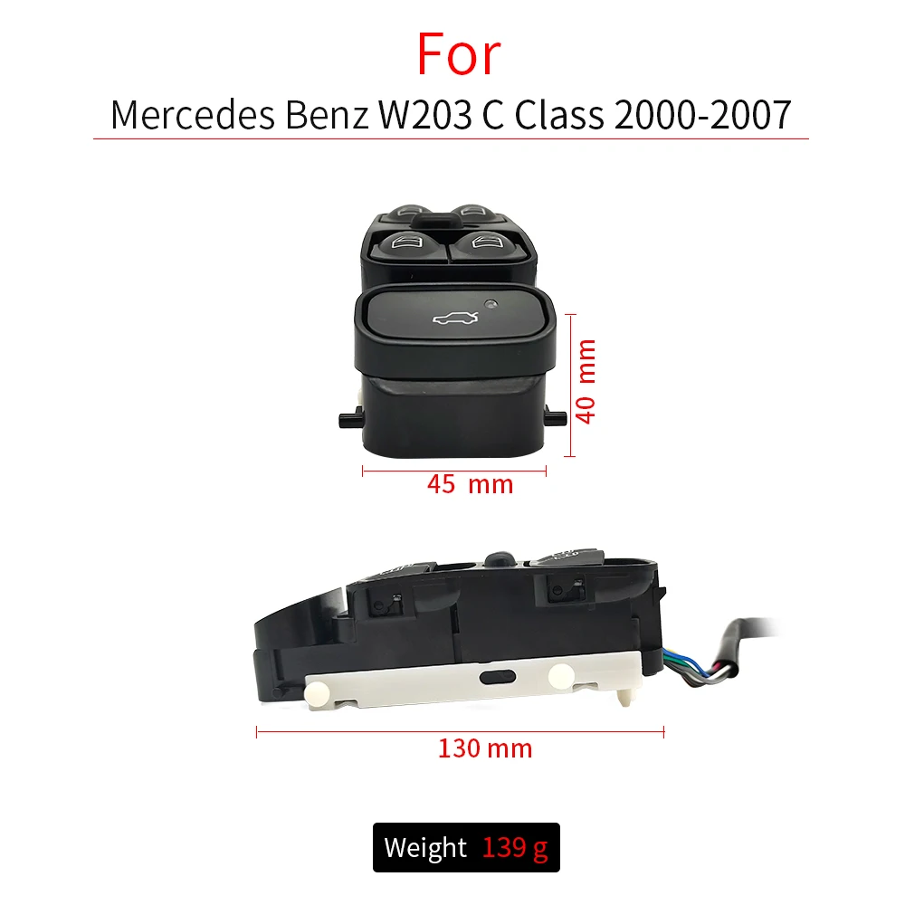 Для Benz W203 автомобильный электрический главный переключатель стеклоподъемника