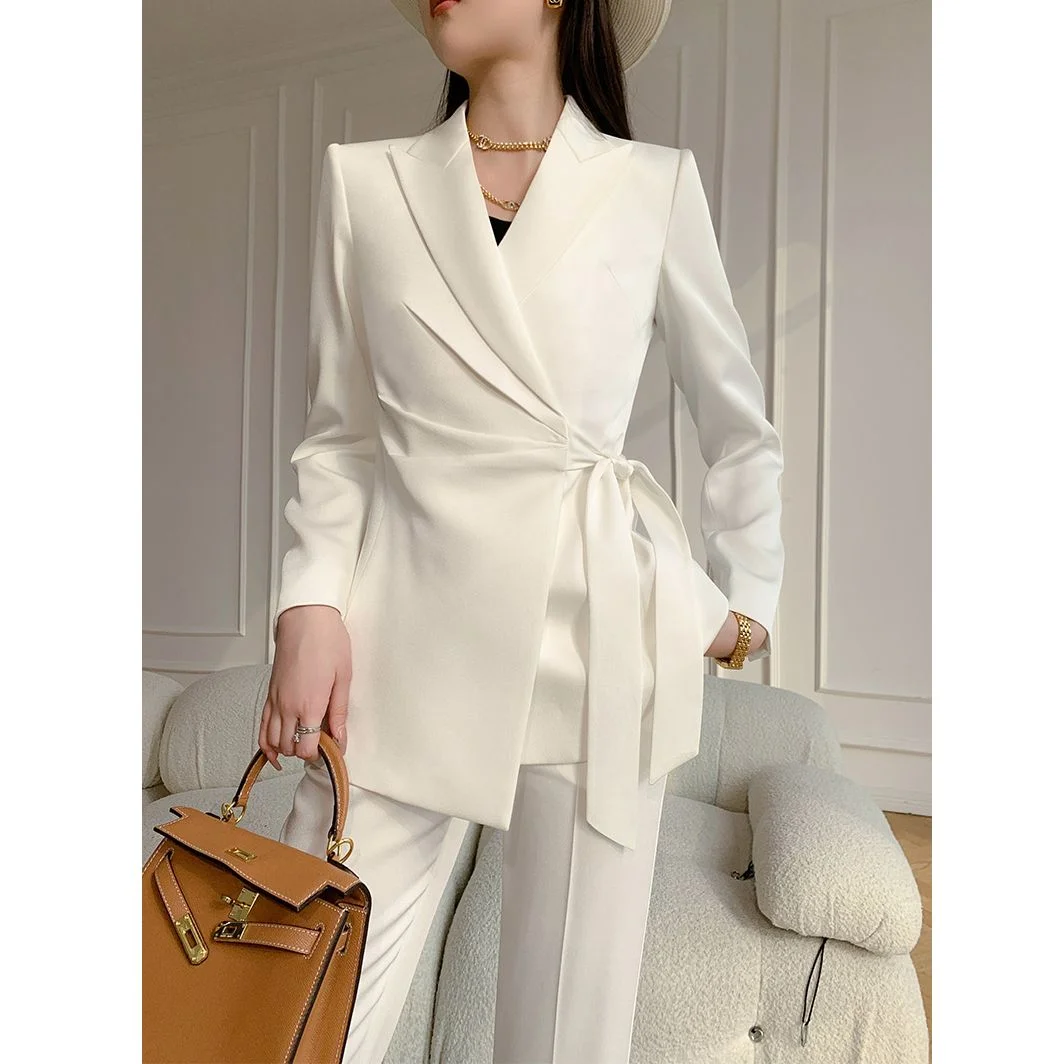 Женский Повседневный офисный комплект из двух предметов элегантный облегающий