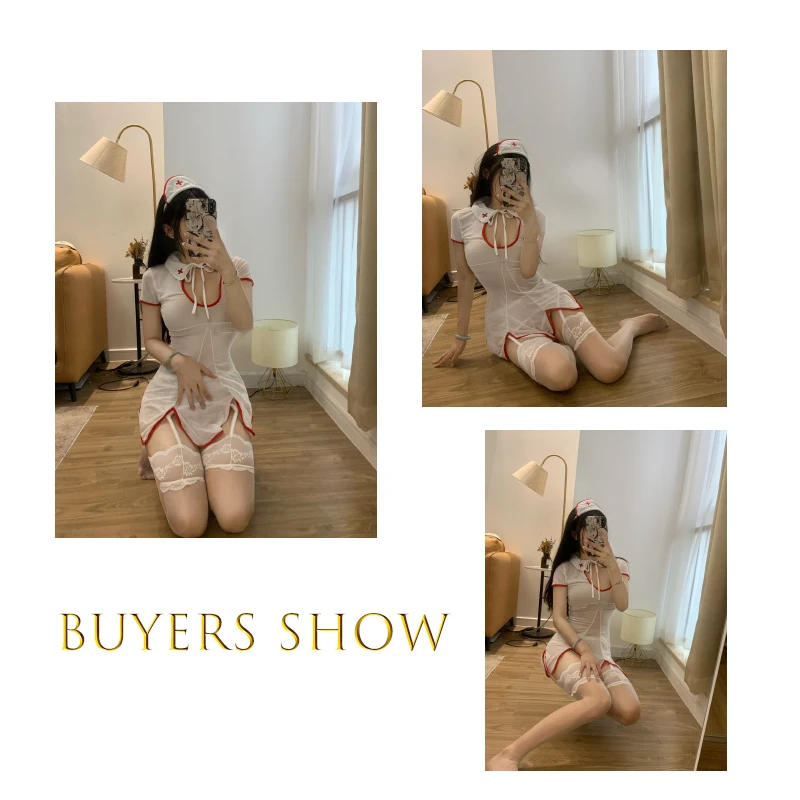 Женская сестринская Униформа Paloli из сетчатой ткани с вырезами японская