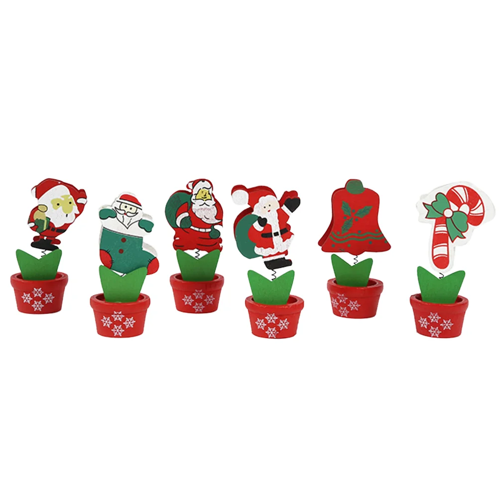 

6Pcs Christmas Photo Clips Christmas Elements Clamp Decoration Clip Photo Clamp Clip for Photo Decor