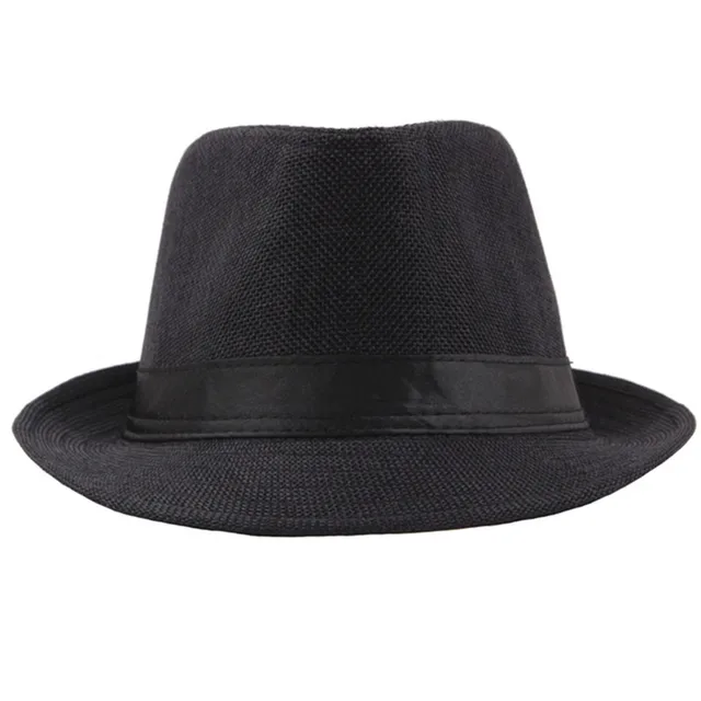 2022 New Spring Summer Retro Straw Fedoras Top Jazz Plaid Hat Classic Version Hats For Men Casual Bowler Cap 2