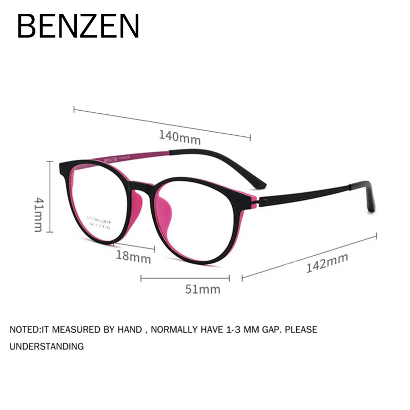 Винтажная оправа для очков по рецепту BENZEN женские круглые оправы от близорукости