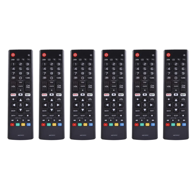 

6X Новый пульт дистанционного управления Smart Tv для Lg Akb75095307 Lcd LED Hdtv Tvs Lj & Uj Series