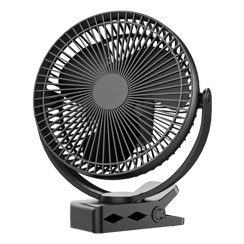 Clip Fan, 8 Inch Mini Quiet Desk Fan, USB Rechargeable Battery Operated Clip On Fan, USB Desk Fan, Personal Small Fan
