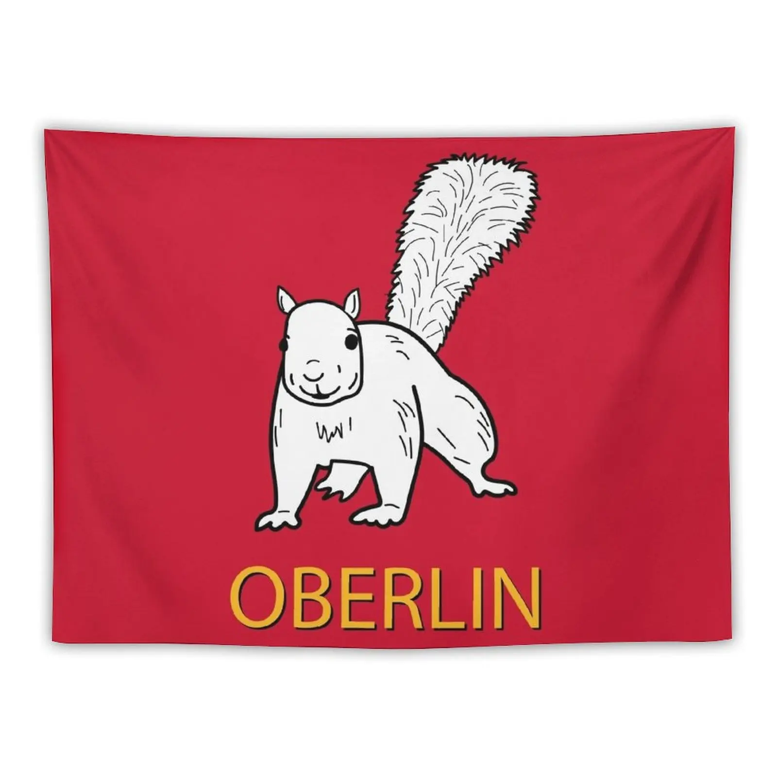 Милый гобелен с белой белкой Oberlin для декора стен спальни скандинавский домашний