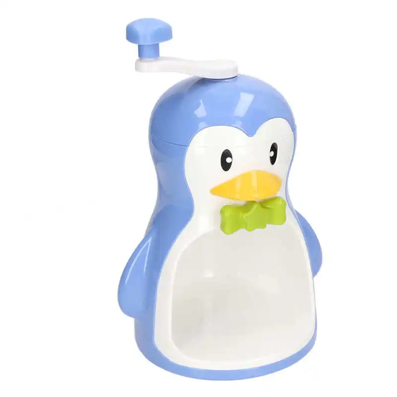 

Manual Snow Cone Maker Penguin Shaped Non Toxic Shaved Ice Machine ABS for Kitchen