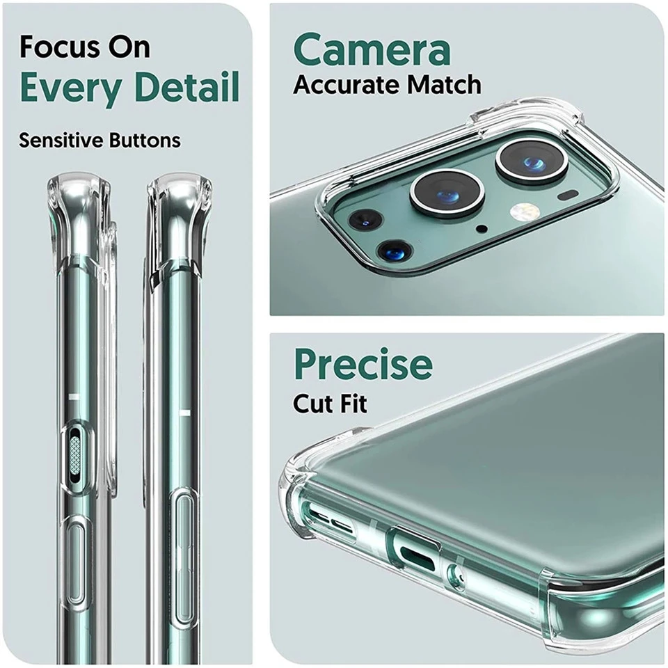 

Factory Direct Selling Clear Case For Oneplus 9 Pro 5G One Plus 8T 8 7 7T Nord N10 N100 Transparent Protective Silicone Cover Ph