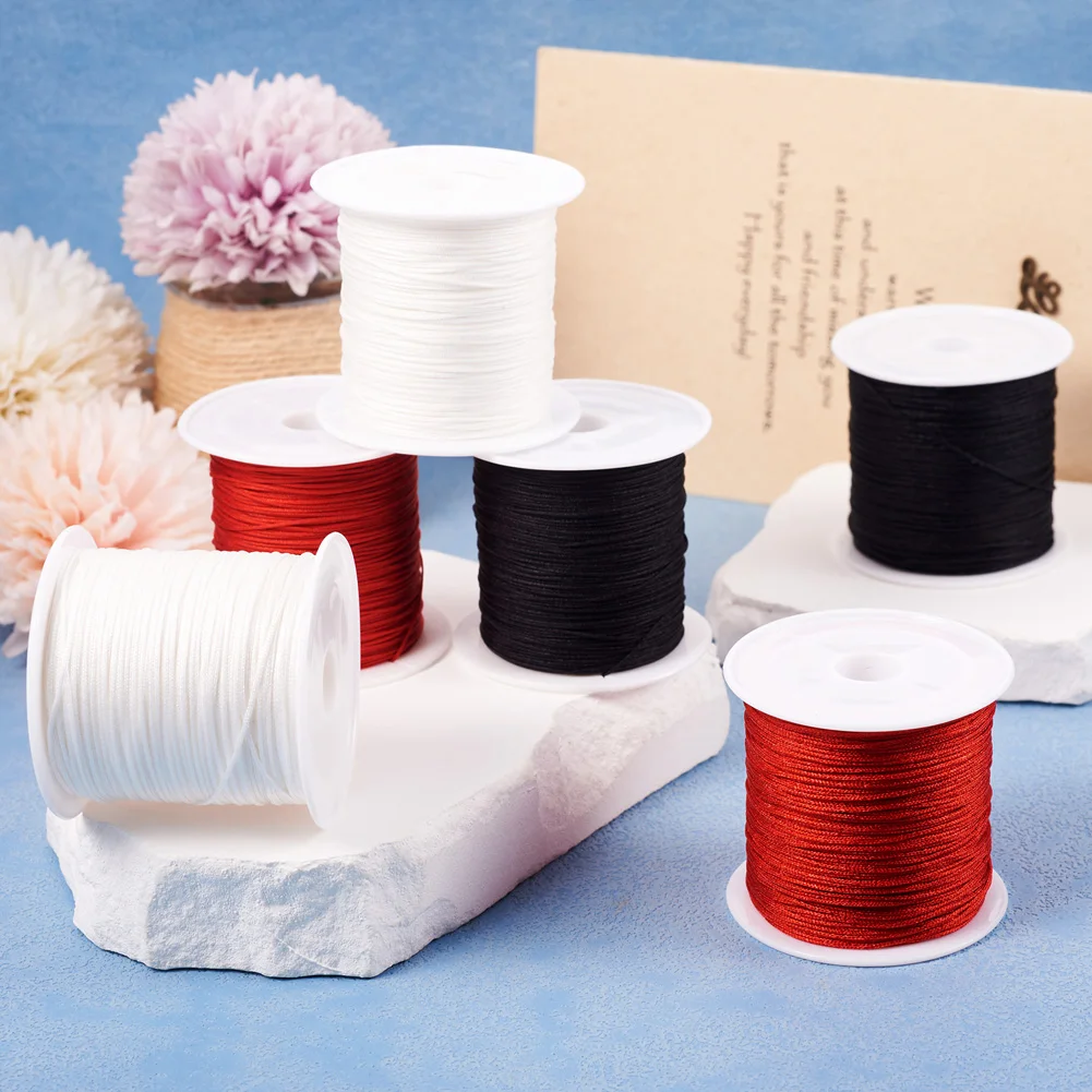 6 рулонов нейлоновый шнур с китайским узлом нить для бисера веревка макраме