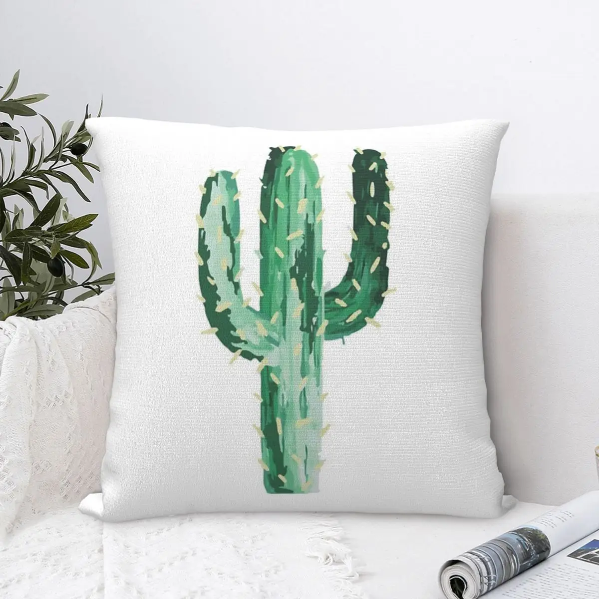 

Cactus Cover Modern Living Room Back Cushion Pillowcases For Pillows Girl's Heart Fresh Minimal design Skin-friendly Cozy fluffy